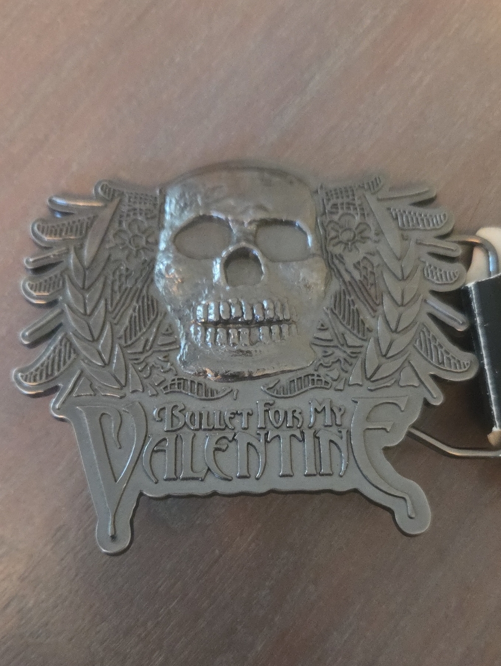 Bullet For My Valentine Metal Skull Belt Buckle - Silver